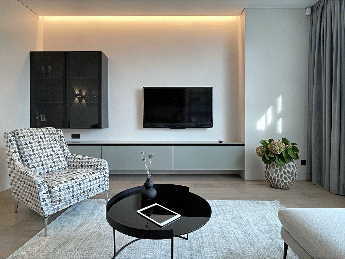 beige black blue grey Interior interior design  Minimalism modern White