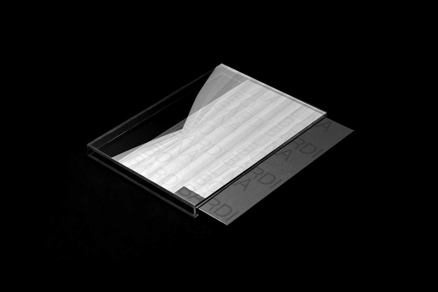 Exhibition  blackwhite minimal grid Transparency publication animated poster