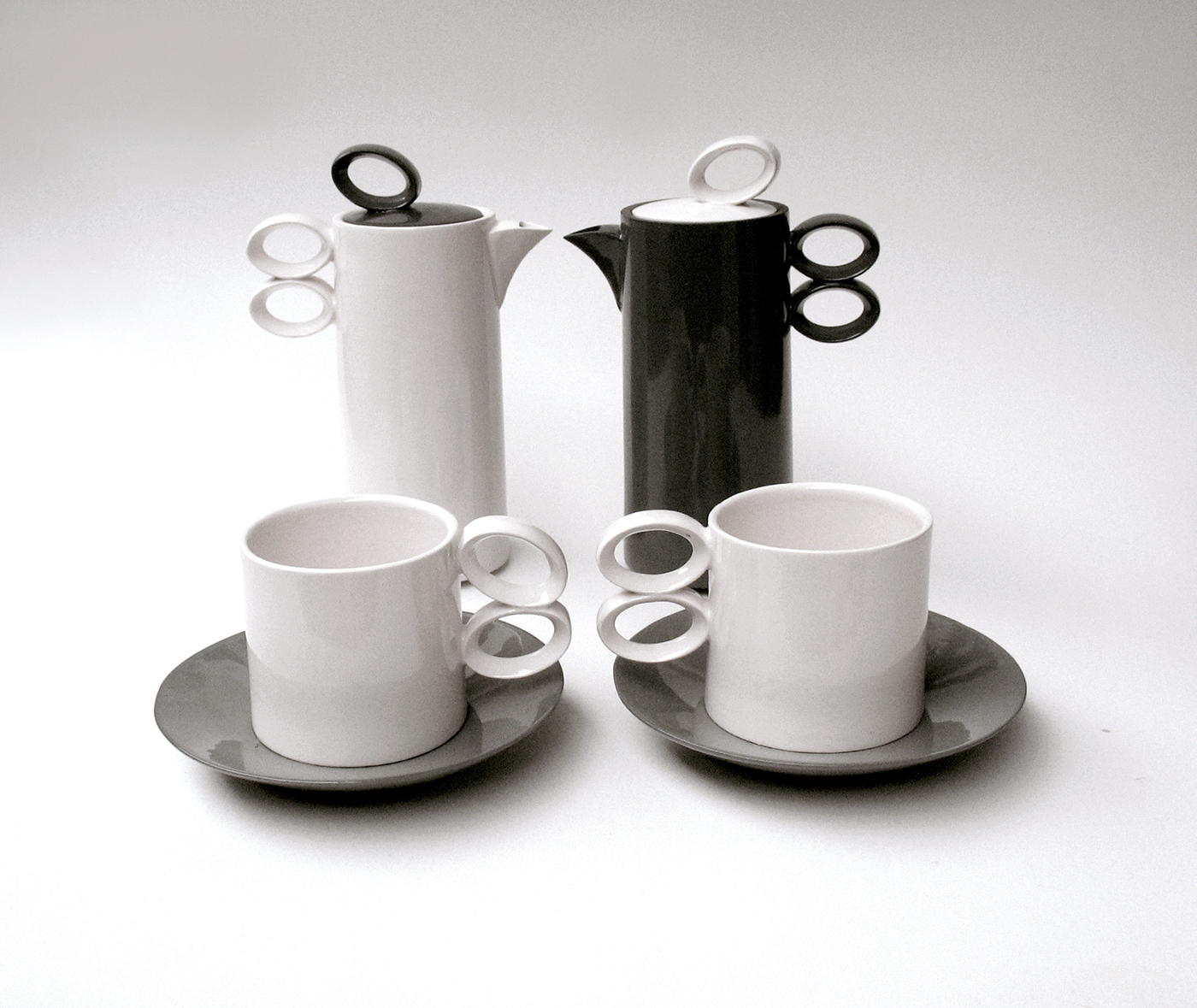 porcelain eliptic coffe for 2 tableware home decor coffe set TEA SET jar