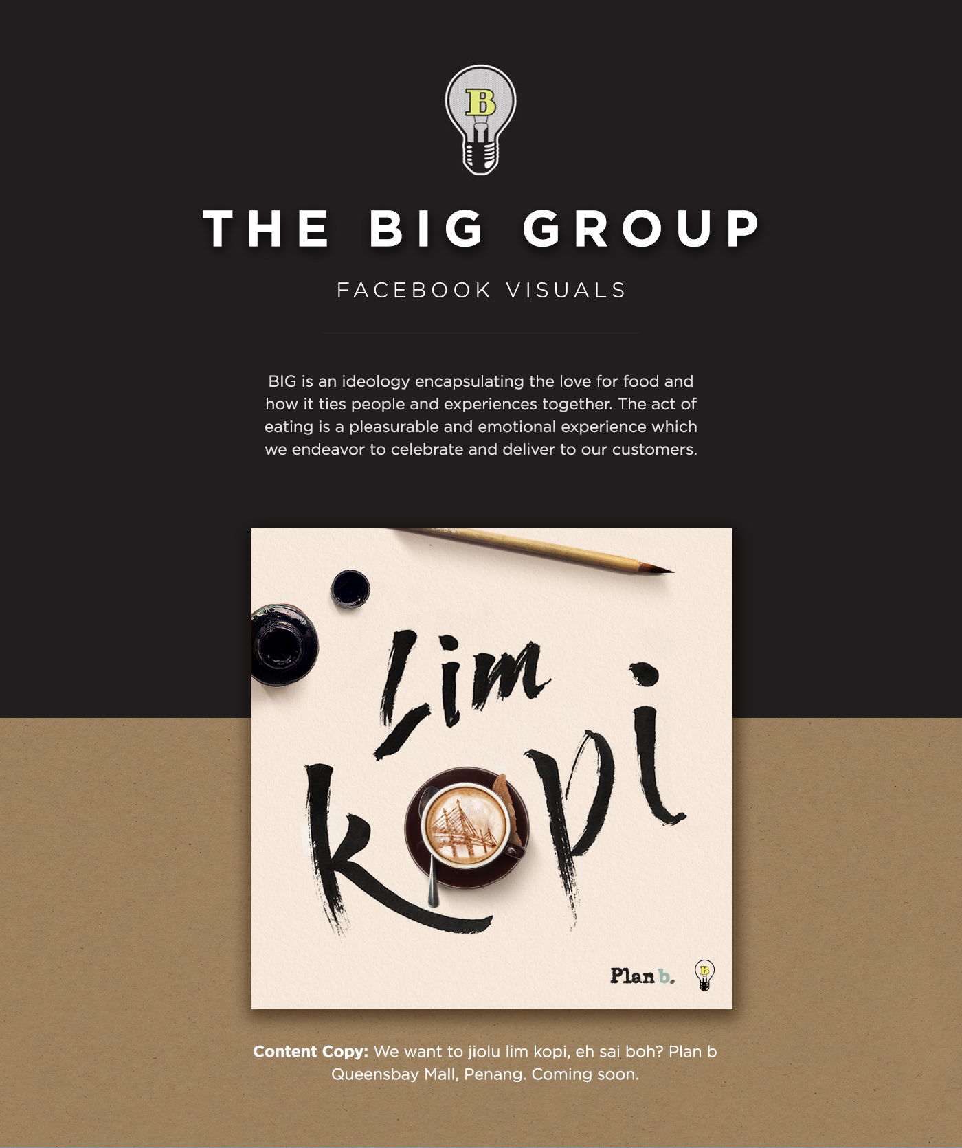 the big group Food  social media facebook graphic visual Coffee Plan B ben's b'wiched