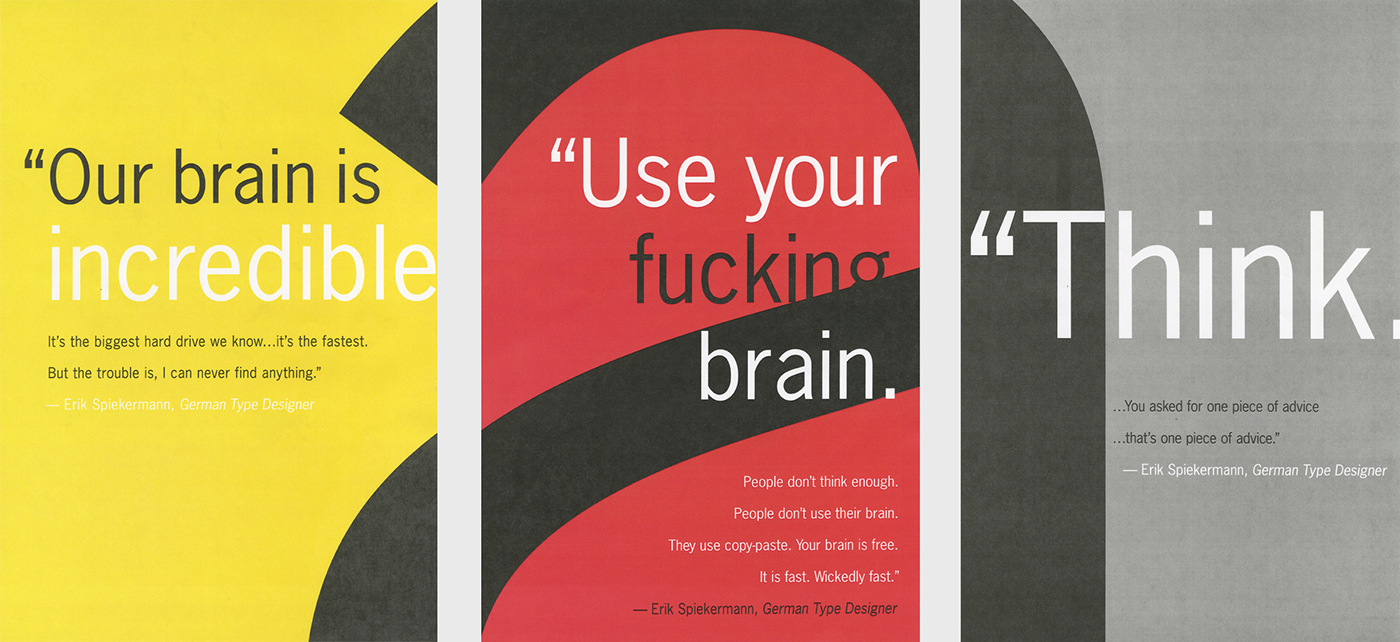 Erik Spiekermann Poster Triptych on Behance