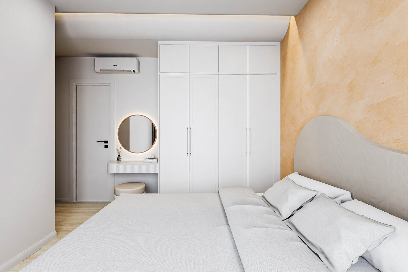 interior design  Interior apartment chao vantage Render 3D modern living room bedroom visualization