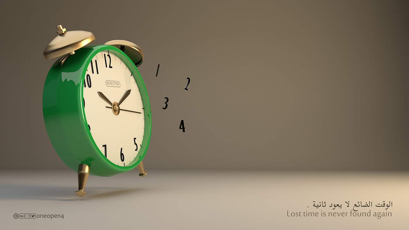 3D alarm Alarm clock clock creative time تصميم ساعة
