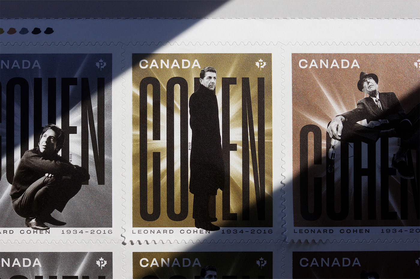 Canada jewish leonard cohen Montreal music print stamp typography   vinyl