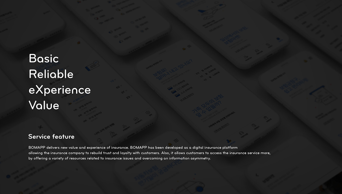 UI ux app bomapp finance brand Mobile app design graphic insurance