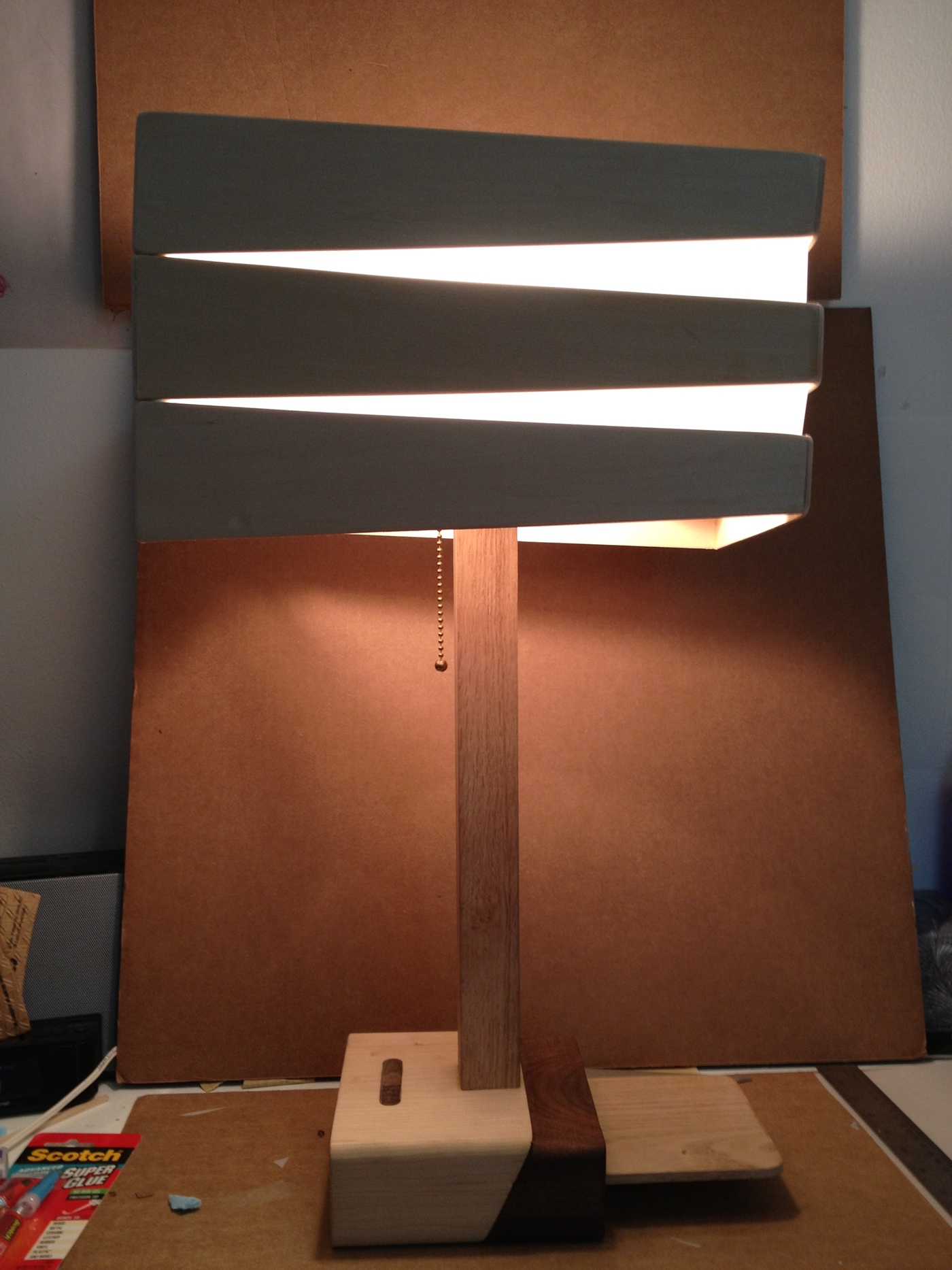Lamp wooden walnut cherry oak design funituredesign furniture illumination productdesign illuminationdesign SCAD
