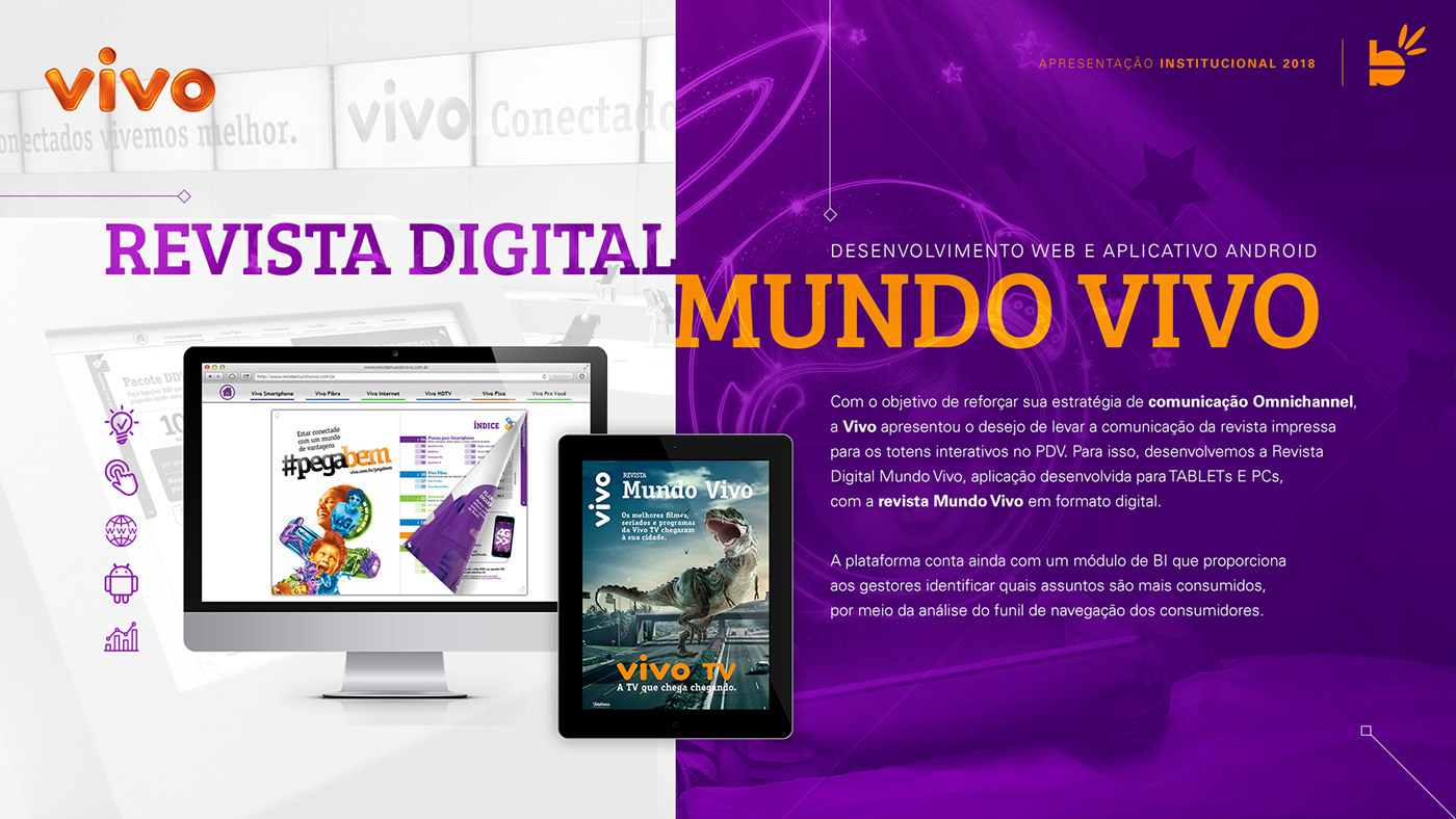 desenvolvimento aplicativo revista revista digital Vivo aplicativo android desenvolvimento web Mundo Vivo