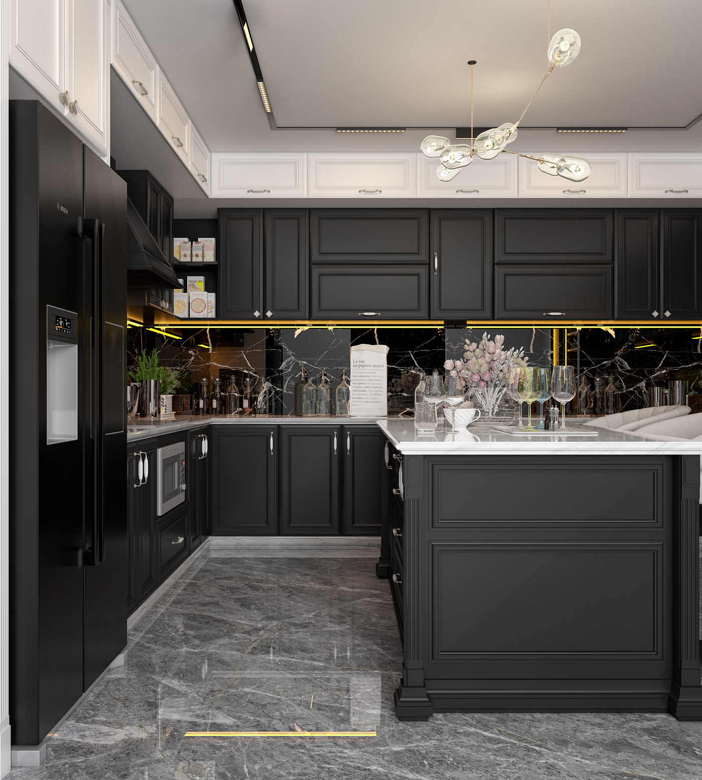 3dsmax architecture dubai interior design  kitchen luxery photogrphy Render V-ray visualization