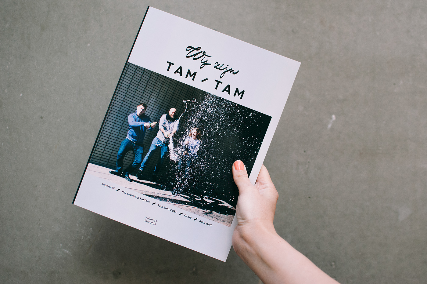 Tam Tam magazine dutch Netherlands full service digital agency Table of Content cover editorial design digital app mobile page spread