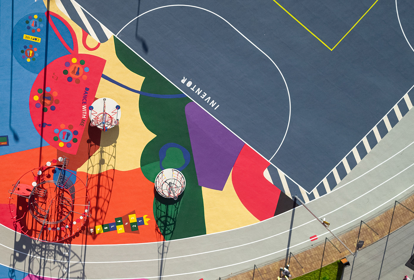 children Education KYB architects Landscape Playground design school Sports Design ukraine Urban mural art