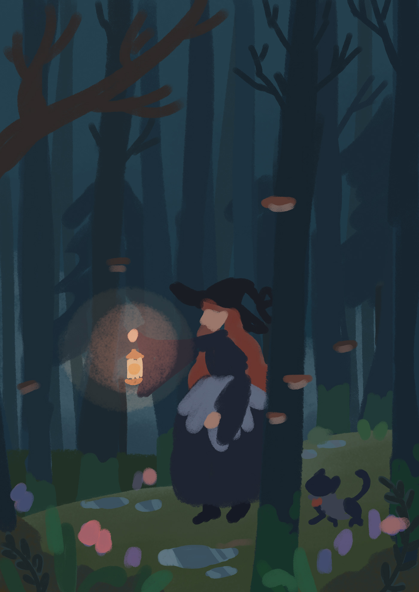 forest ILLUSTRATION  witch 女巫 插画 森林