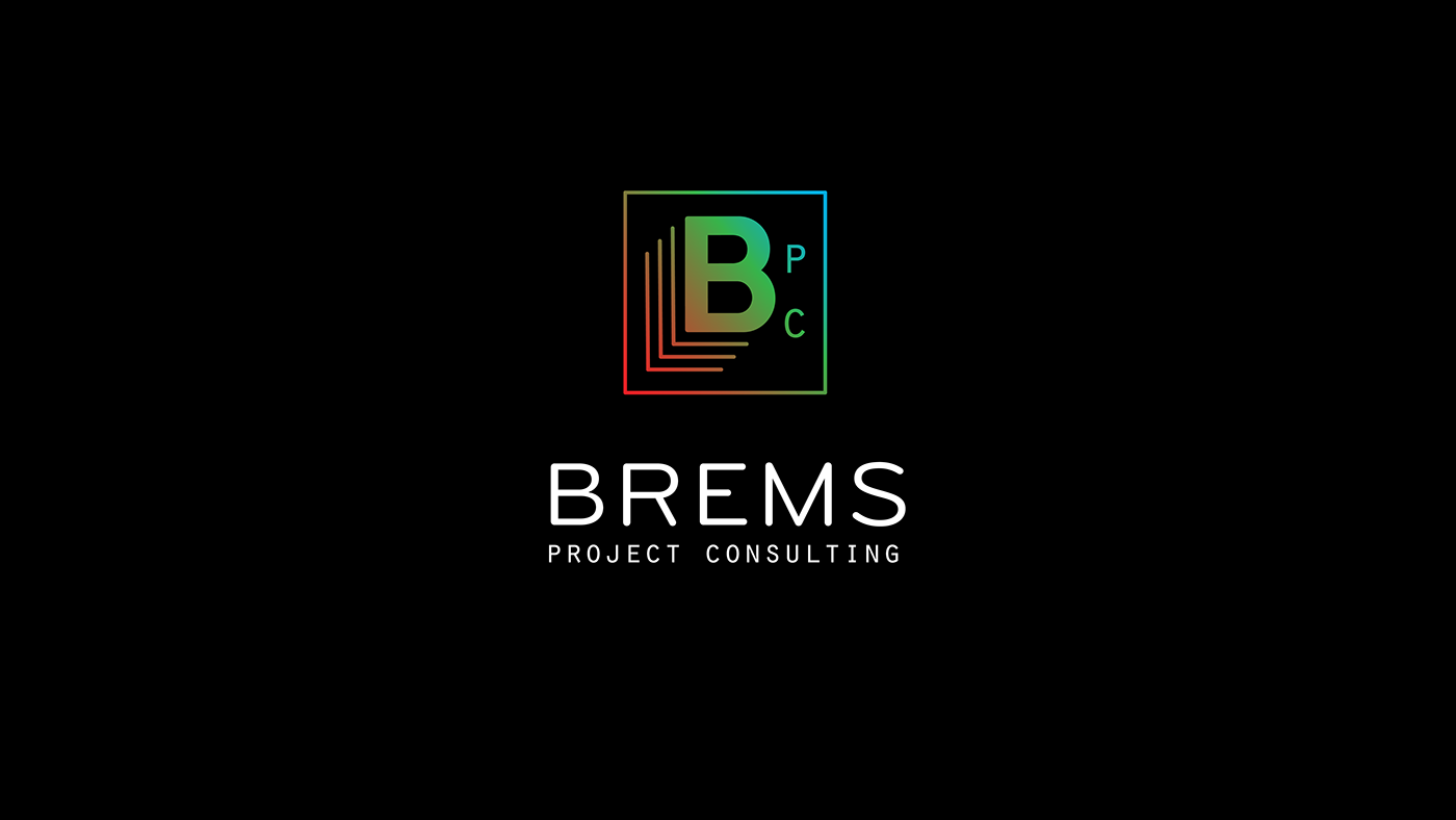 gradient letter b logo modern RGB simple square