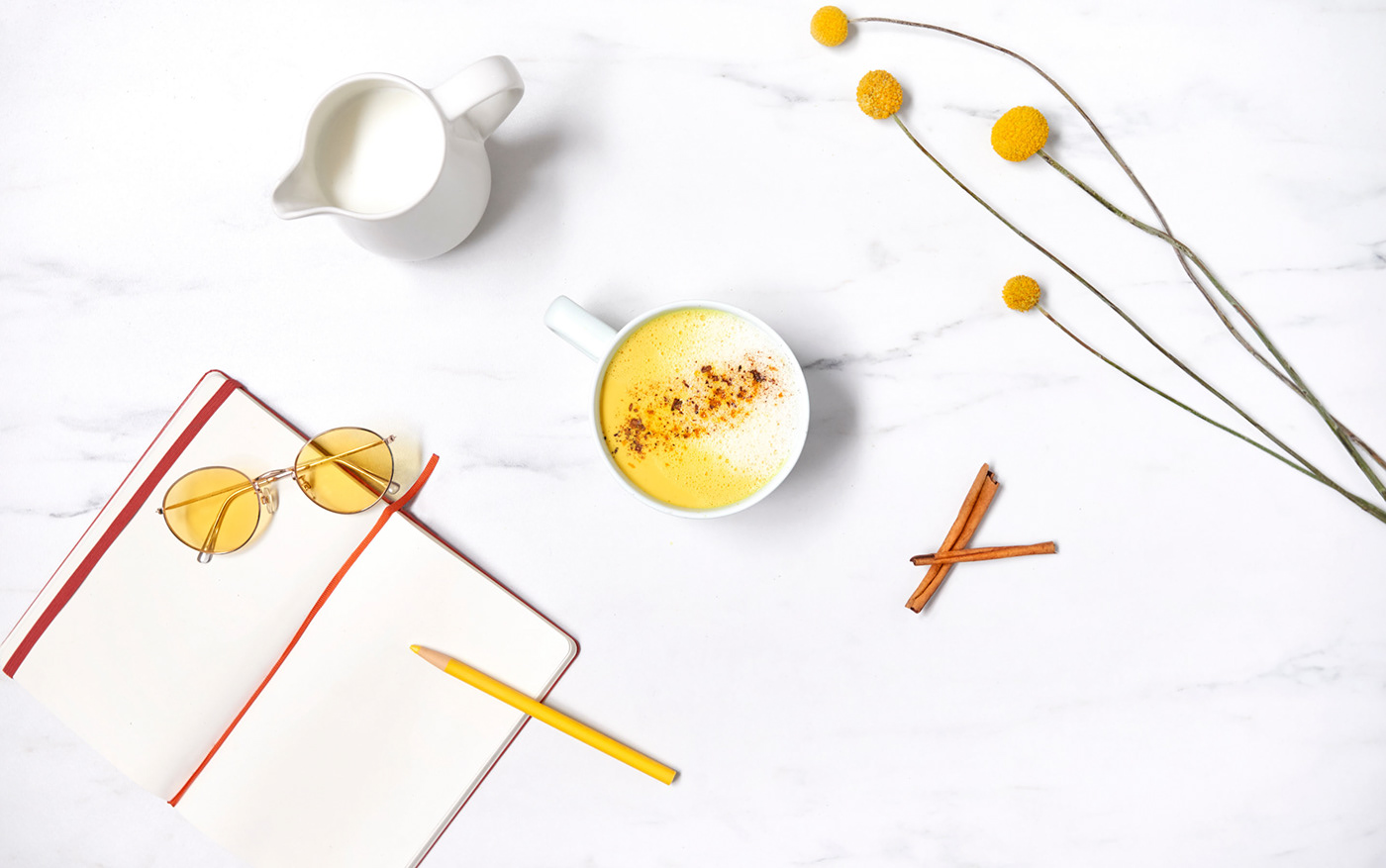 beverage Health yellow red green art direction  styling  lattes minimalist Photography 