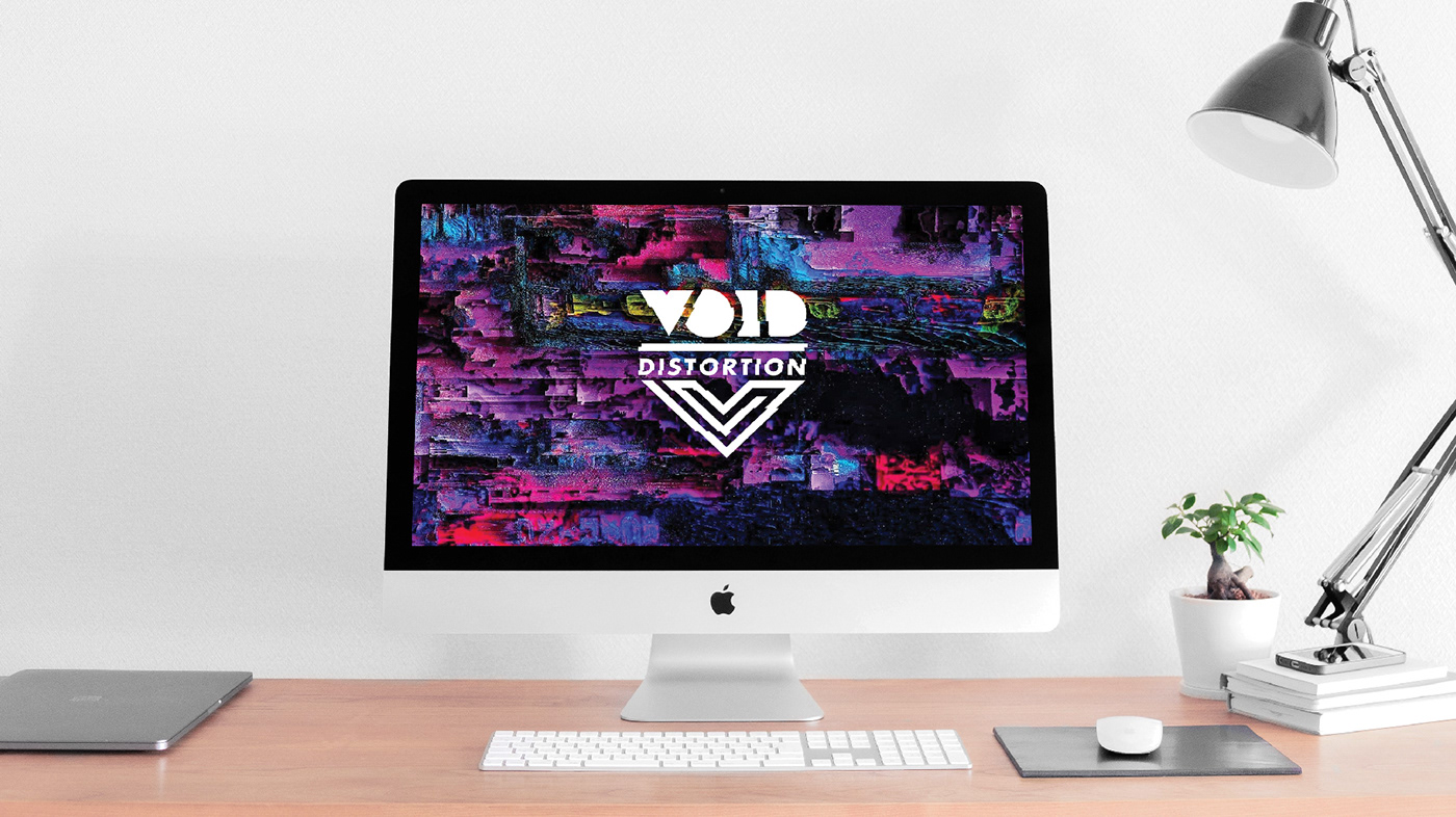 v icon Void distortion logo Logo Design design branding  v symbol