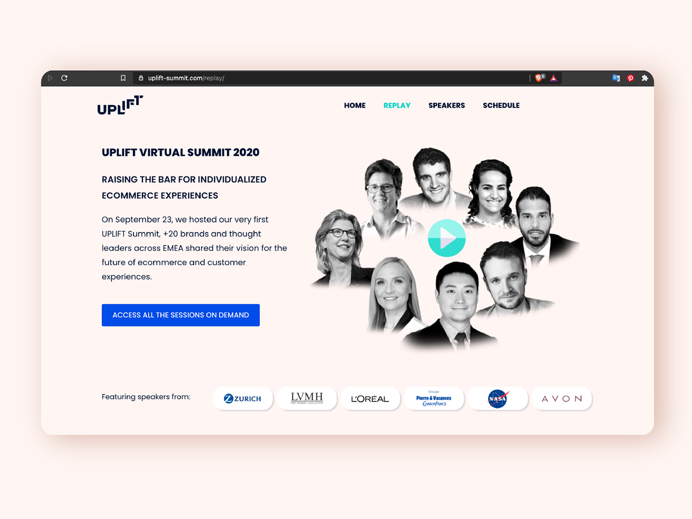branding  collage design landing page logo UI Virtual Summit