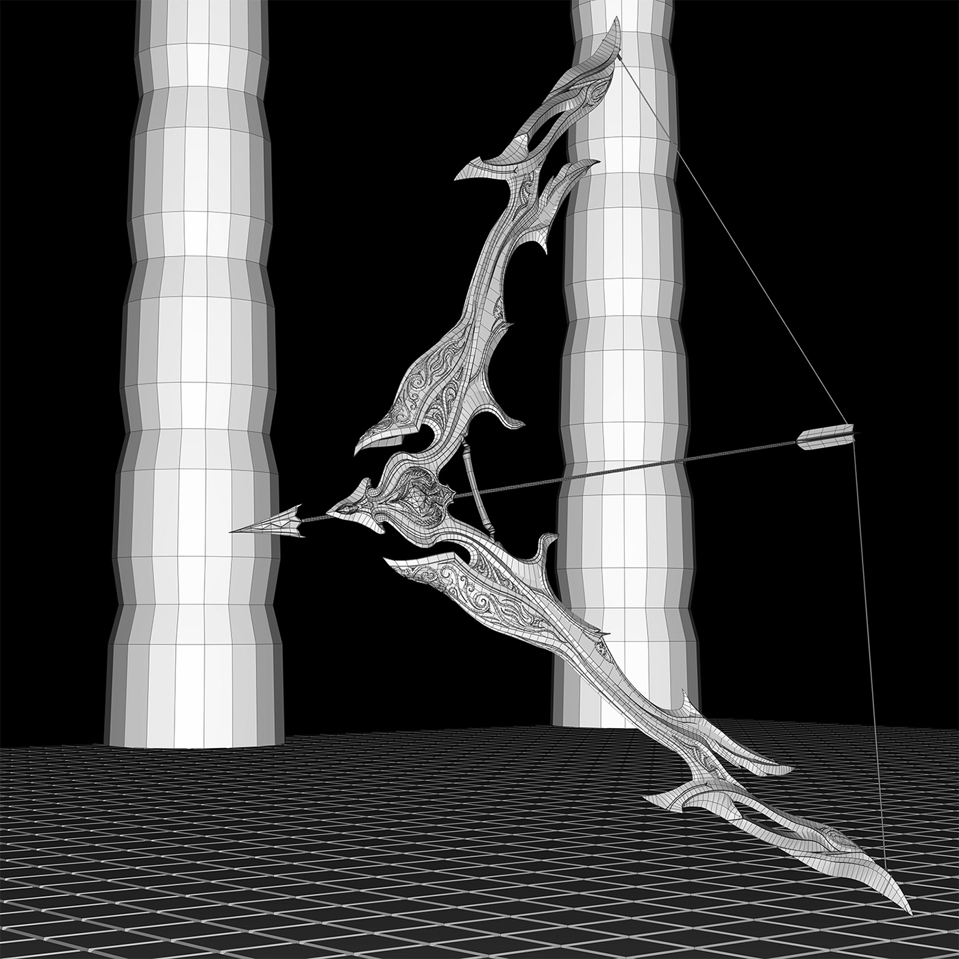 bow cabal archer arnold solidangle Autodesk Maya
