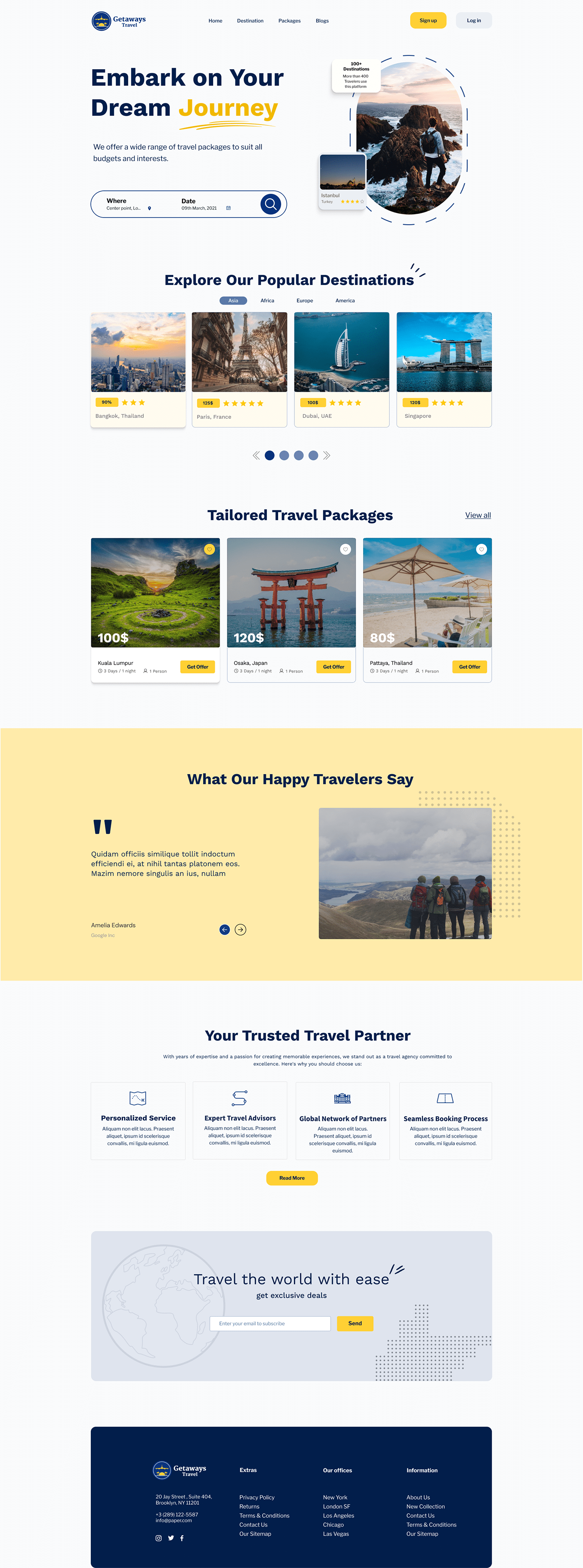 UX design UI/UX Web Design  Website landing page Website Design travel agency tourism Nature tourist