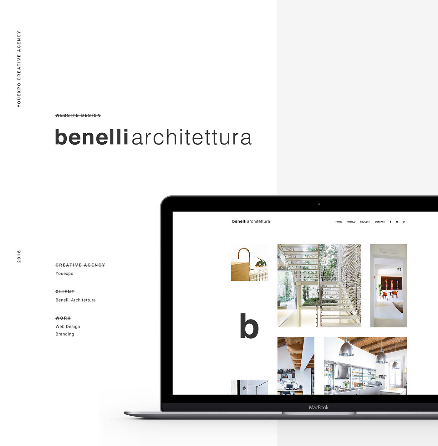 Website branding  logo benelliarchitettura minimal UI ux architecture graphic design  clean