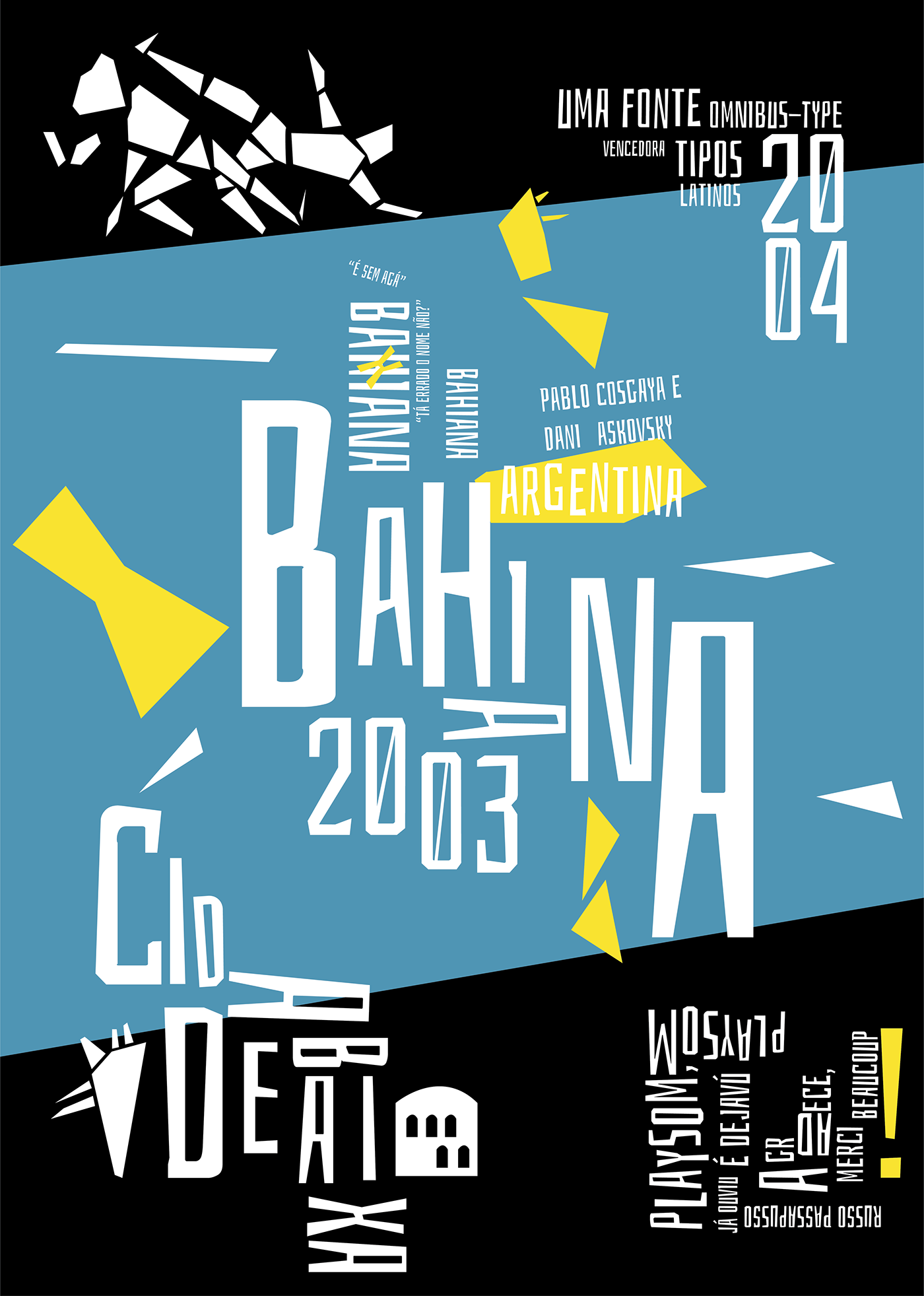 bahiana cartaz catalogo design dobras grafico poster tipografia