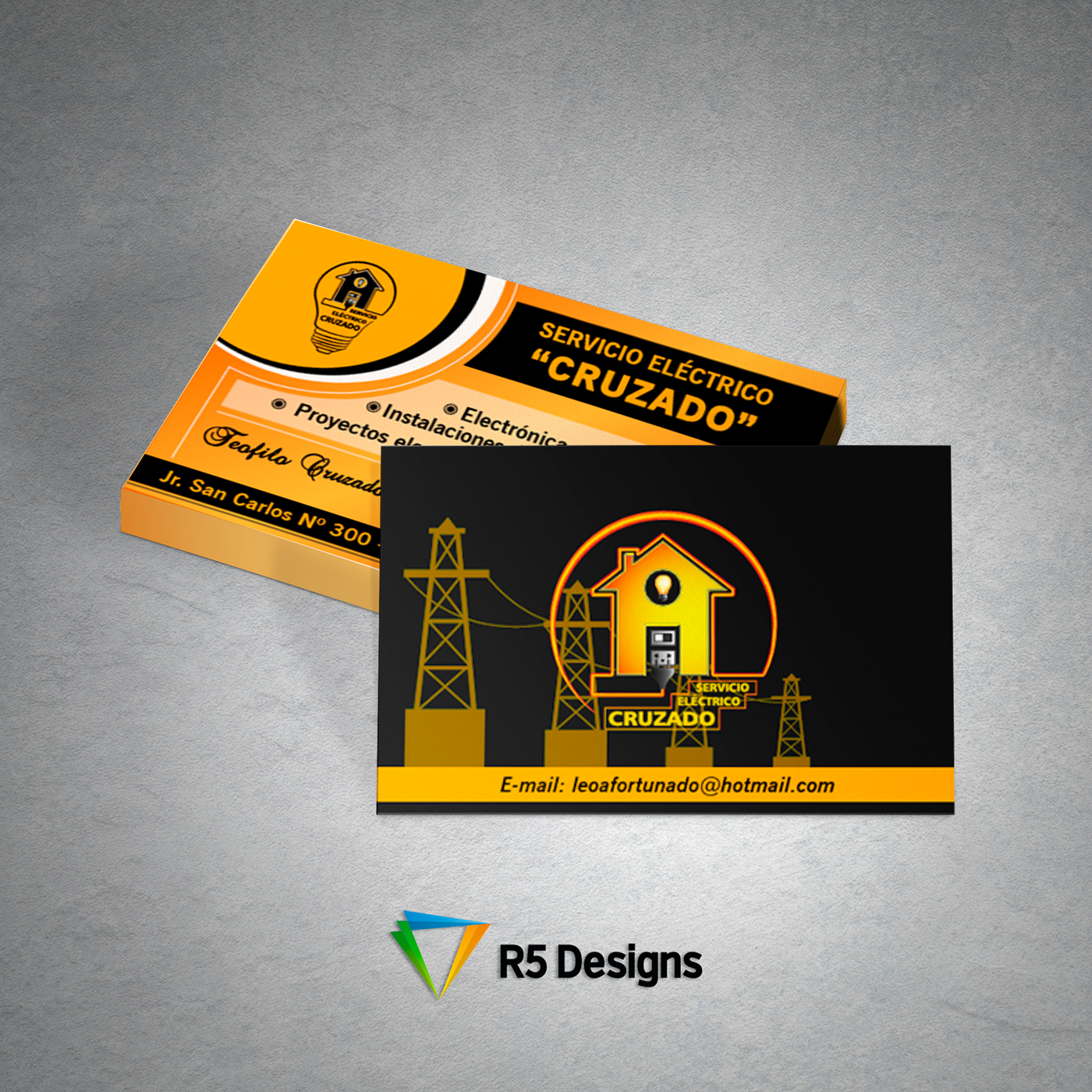 logo design card electricity