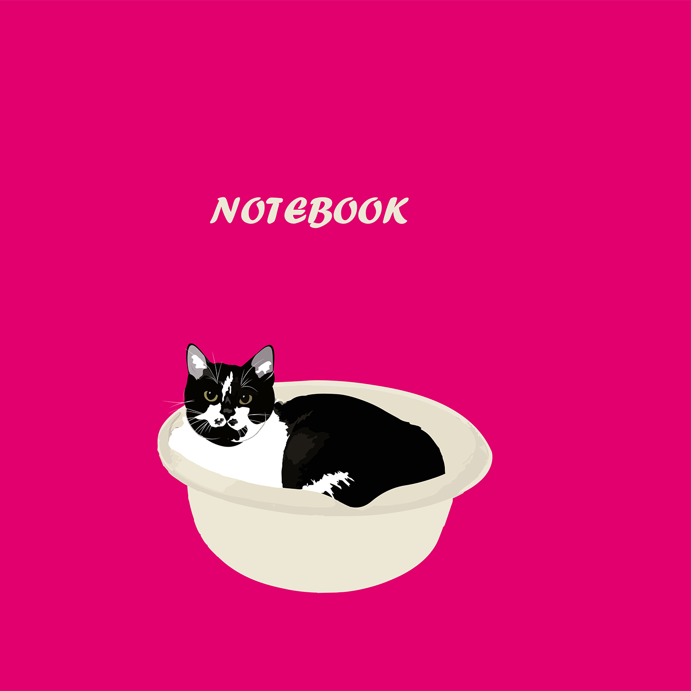 Cat notebook planner ILLUSTRATION  adobe illustrator