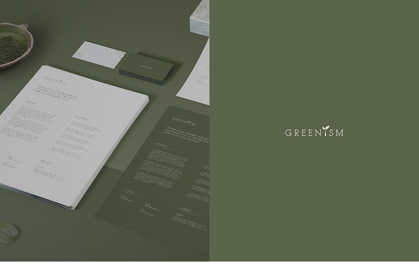 brand graphic Web design UI ux uiux identity green tea Nature art Greenism