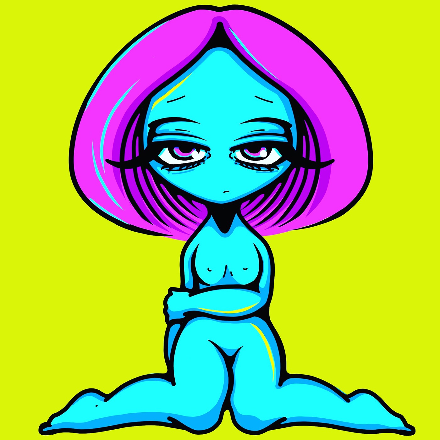 girls ILLUSTRATION  cartoon lowbrow color Character