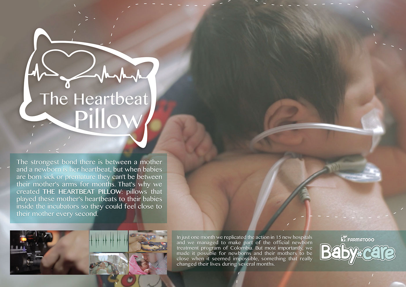Heartbeat Pillow Y&R colombia Y&R almohada baby bebe Sebastian Cuevas heartbeat colombia Cannes Shortlist