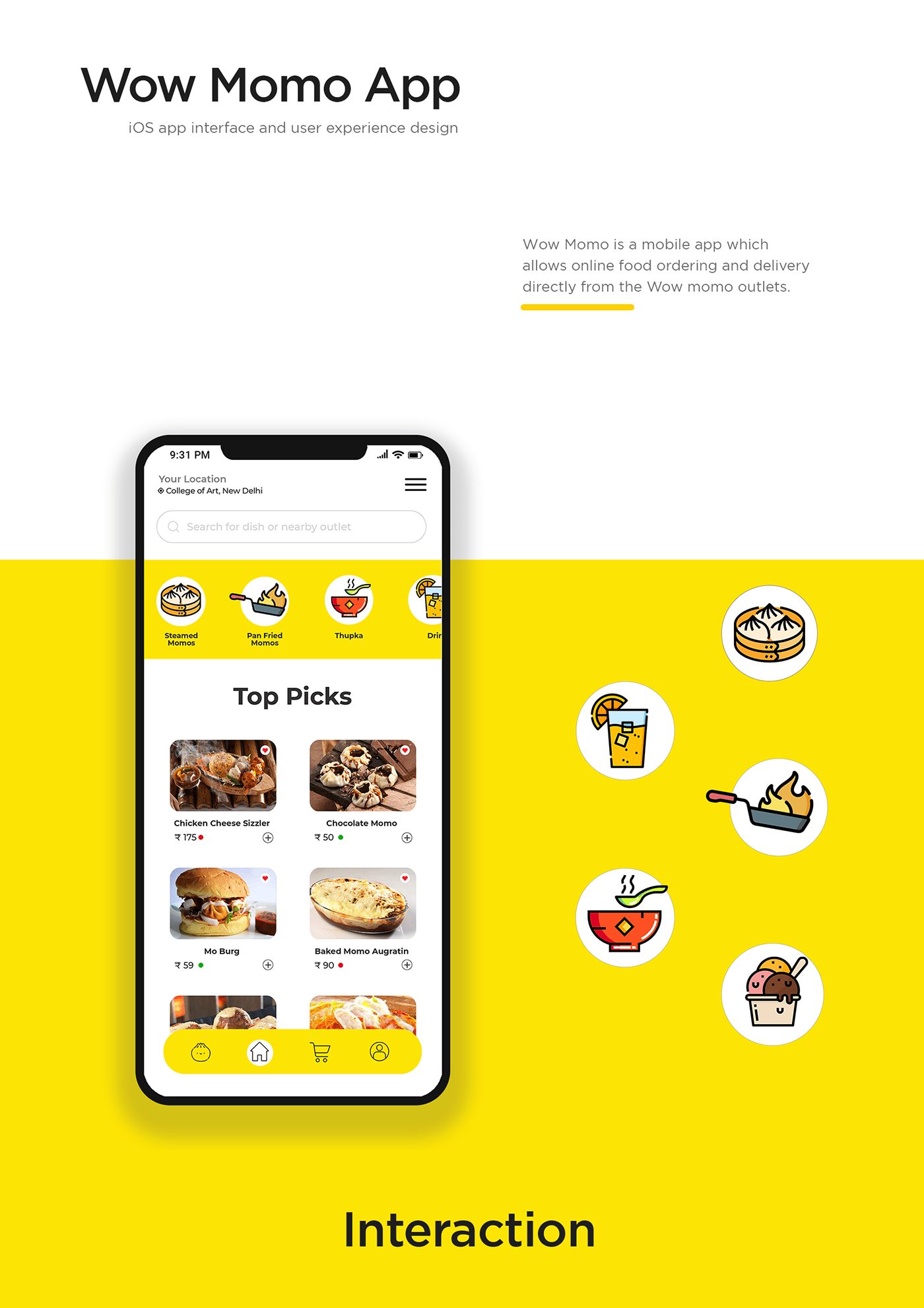 App Desifn food app food delivery app ILLUSTRATION  Mobile app ui design UI/UX Design UX design visual design