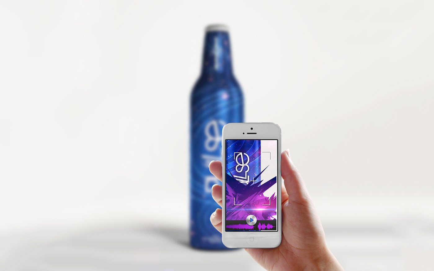 aluminum design 3D rendering concept bottle brand