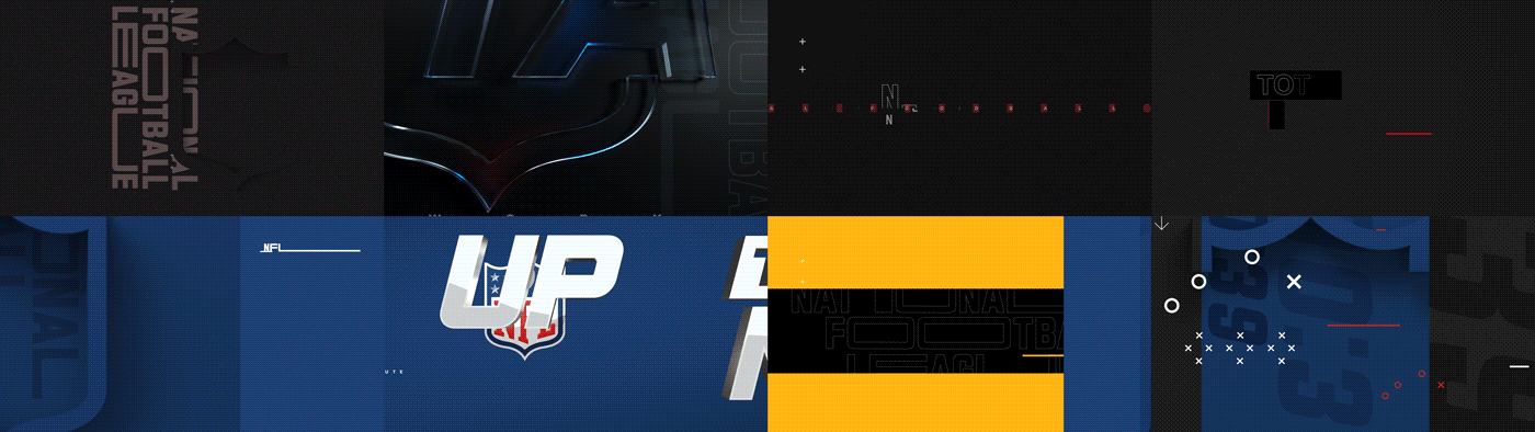 animation  nfl sports motion motion design motion graphics  rebranding typography   after effects cinema 4d