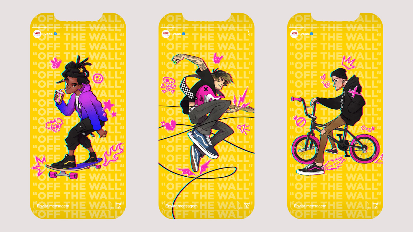 brand brand characters campaign Character characterdesign creative ILLUSTRATION  lifestyle pink Vans