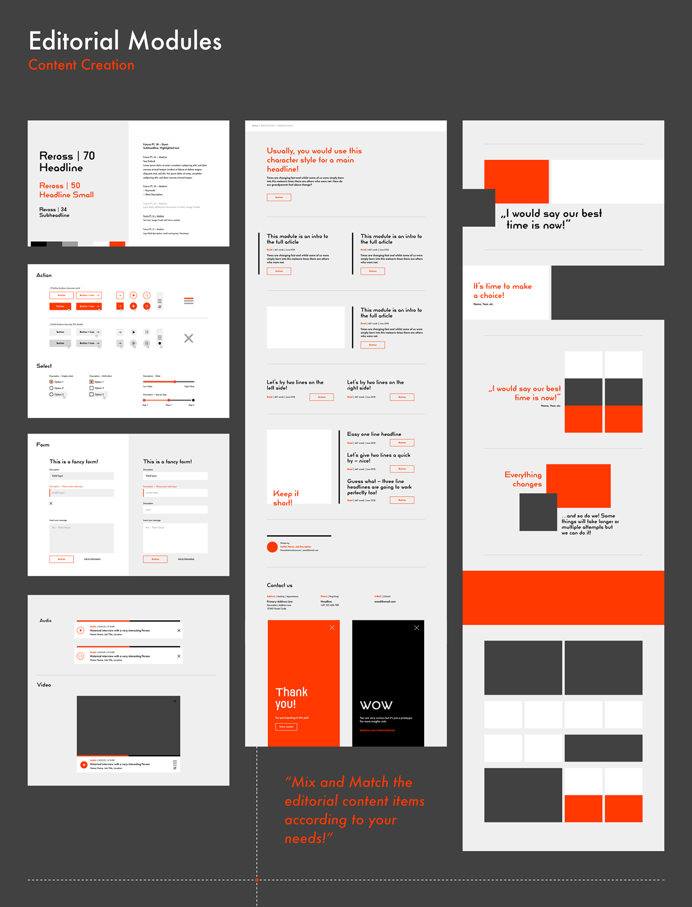 UI editorial Web bauhaus design adobehiddentreasure template pattern typography   xD