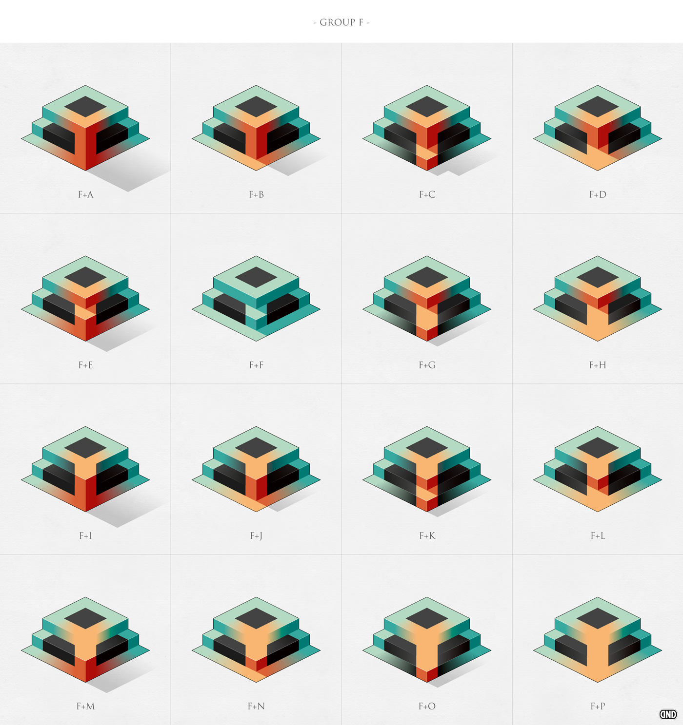 colors Creativity design fusion geometry ILLUSTRATION  impossible shapes vectorart Isometric