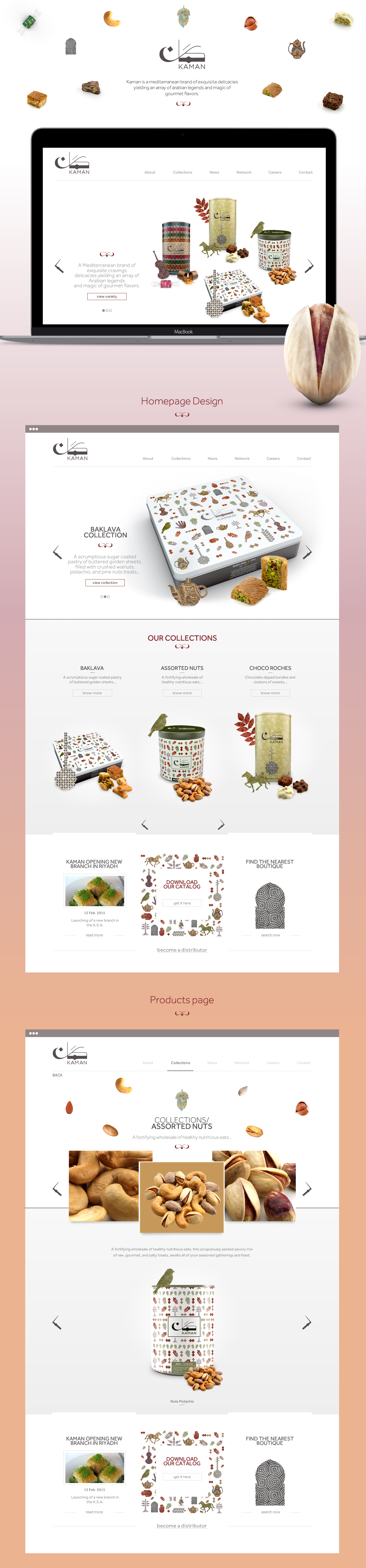 design Website Interface Webdesign nuts Sweets chocolate UI ux lebanon