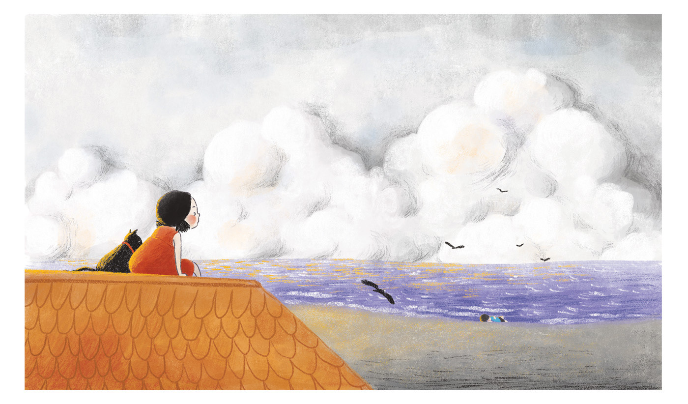 children children illustration children's book climate change migrants peace and war Picture book storm