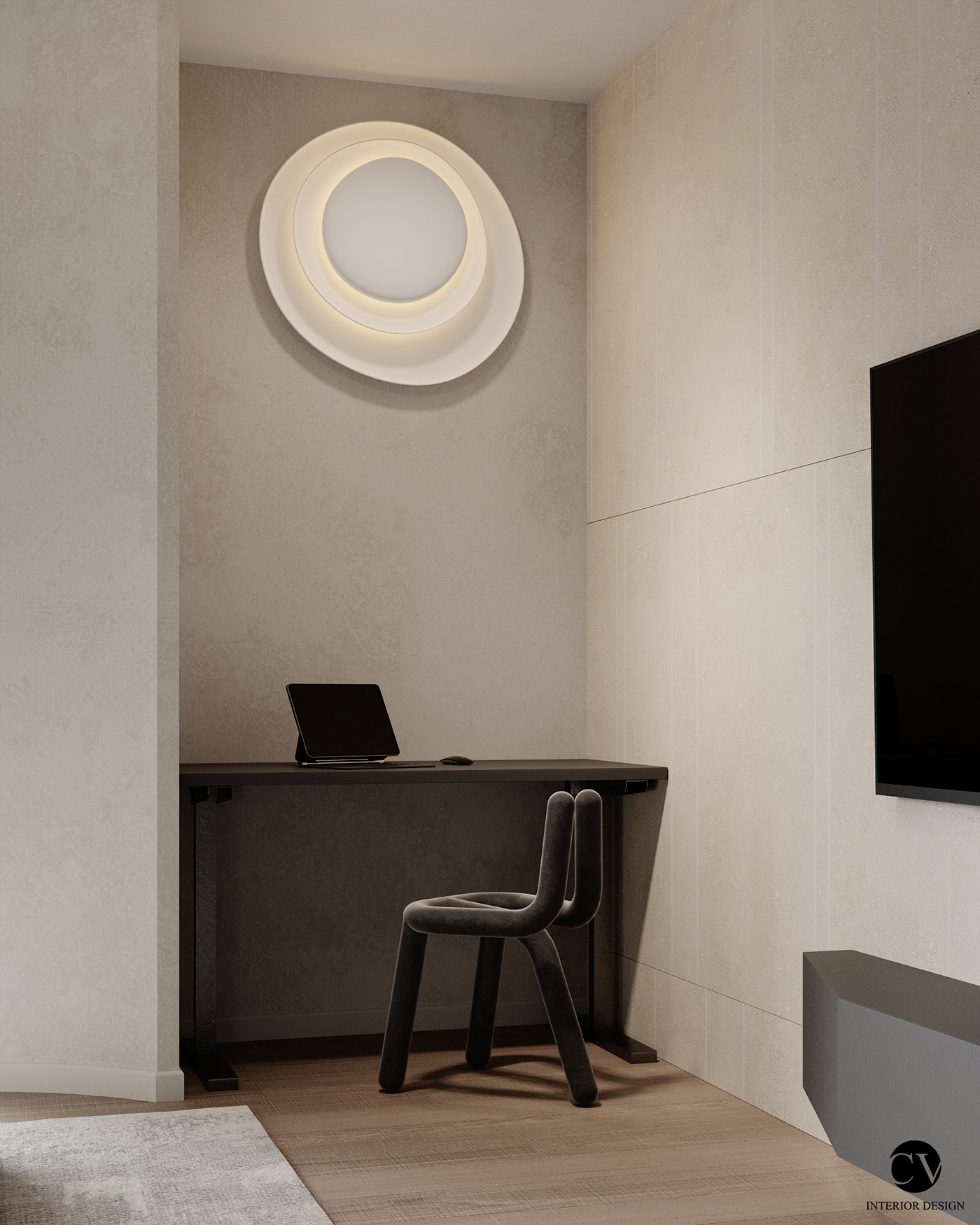 apartment cozy modern interiordesign home Residence Interior Render visualization