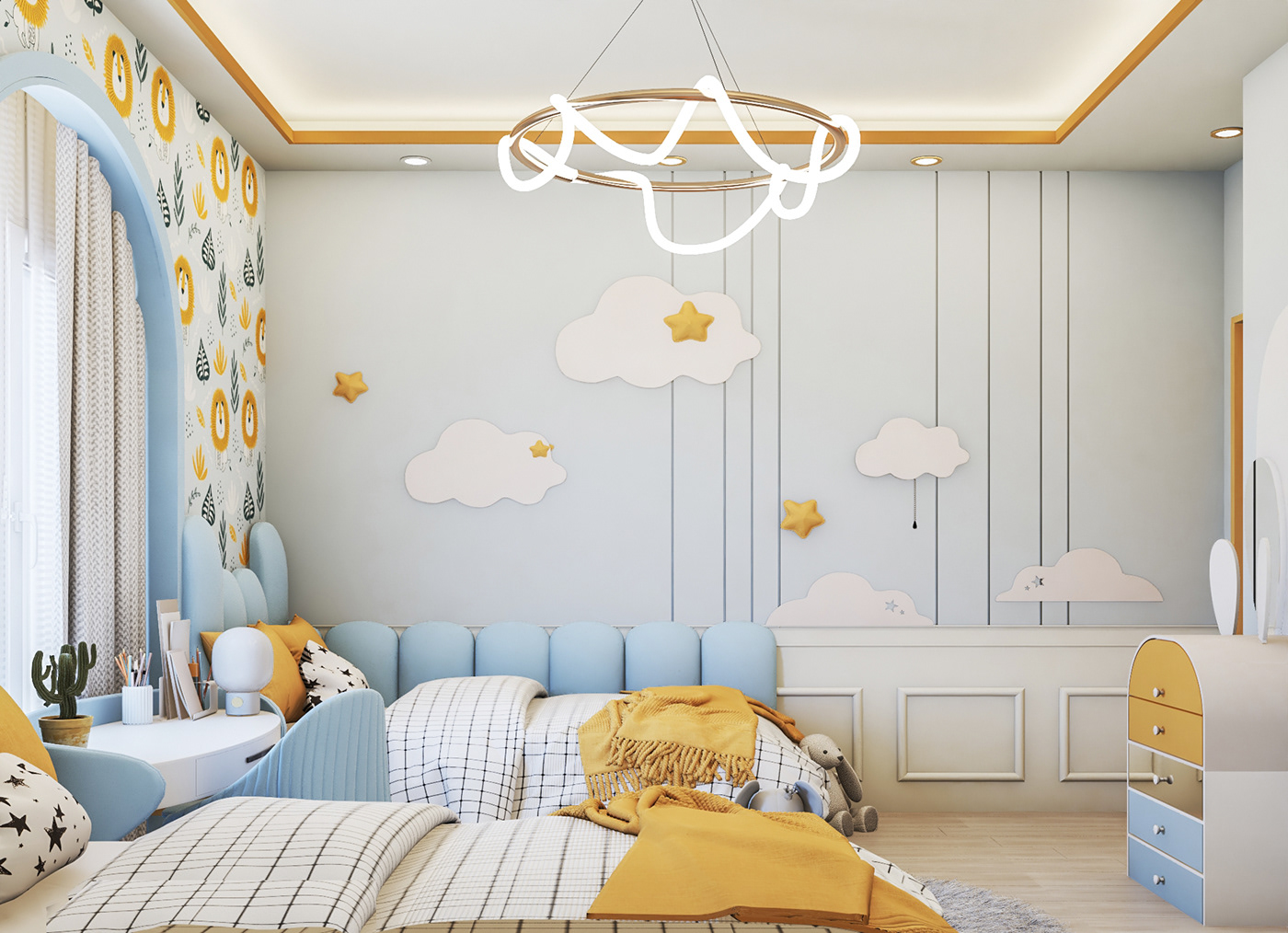 babyblue bedroom childroom contemporary cozy Interior interiordesign kids kidsbedroom modern