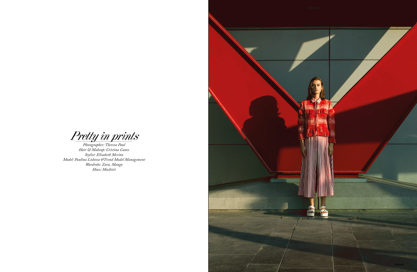 editorial fashioneditorial prints red strips Fashion 
