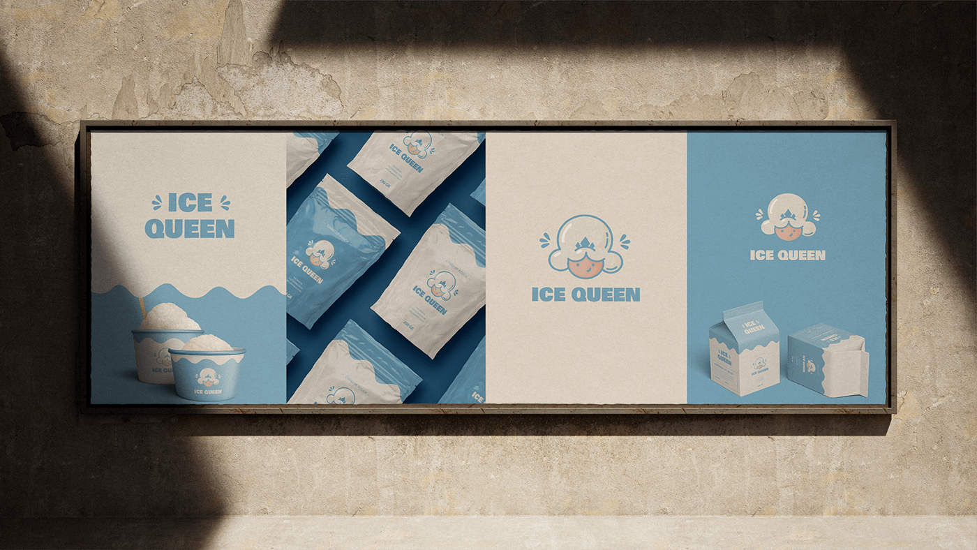 Billboard and poster design for ice cream shop