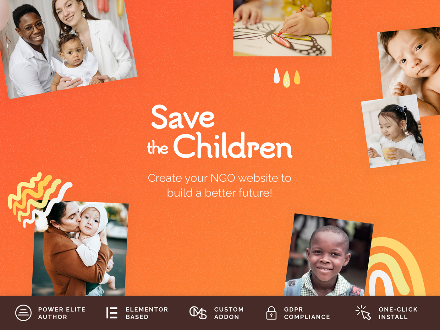 Save the Children - Charity WordPress Theme with Donations Preview | Cmsmasters studio