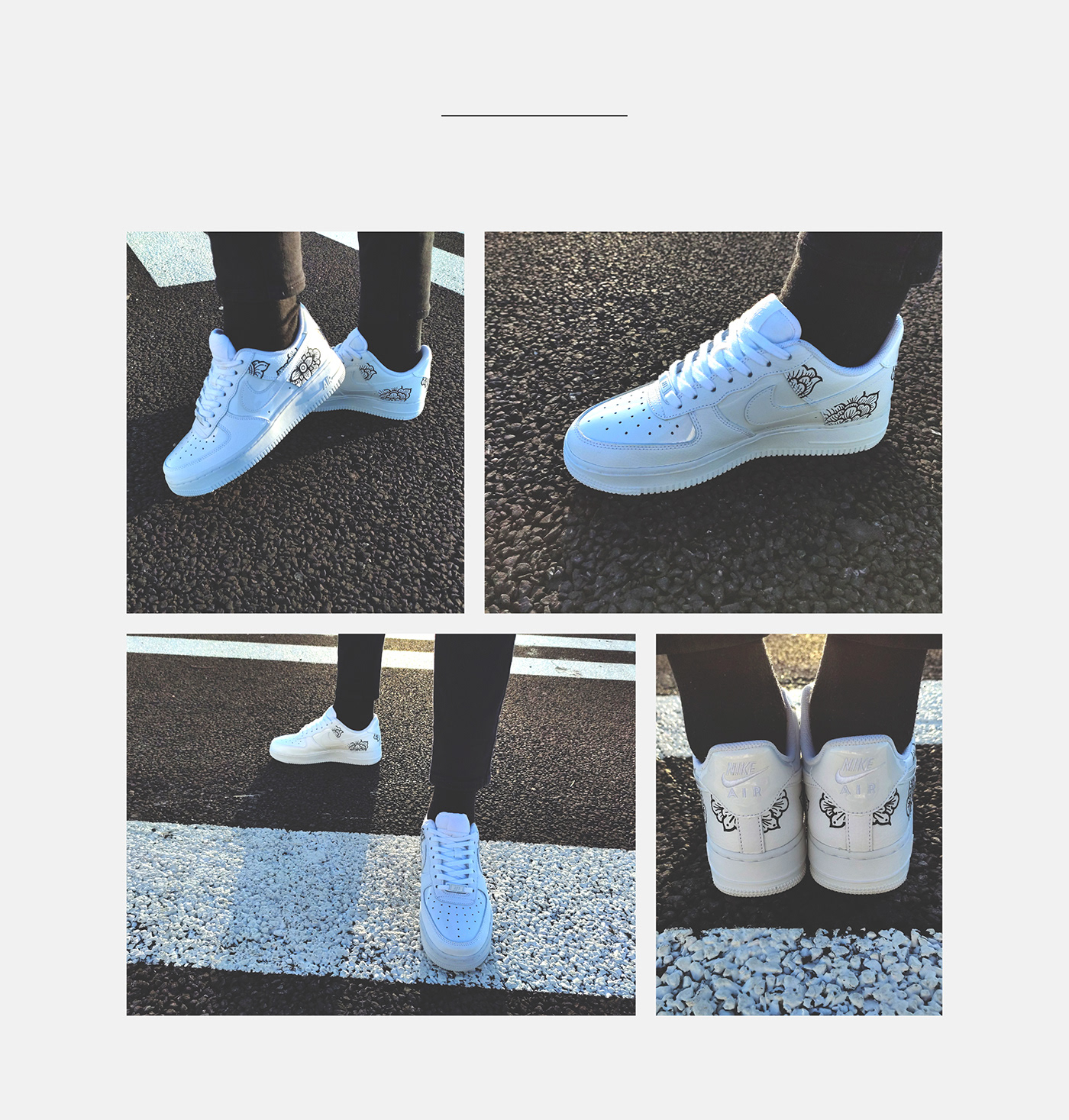 Nike sneaker customization Posca shoe blackandwhite airforce1 nikeair
