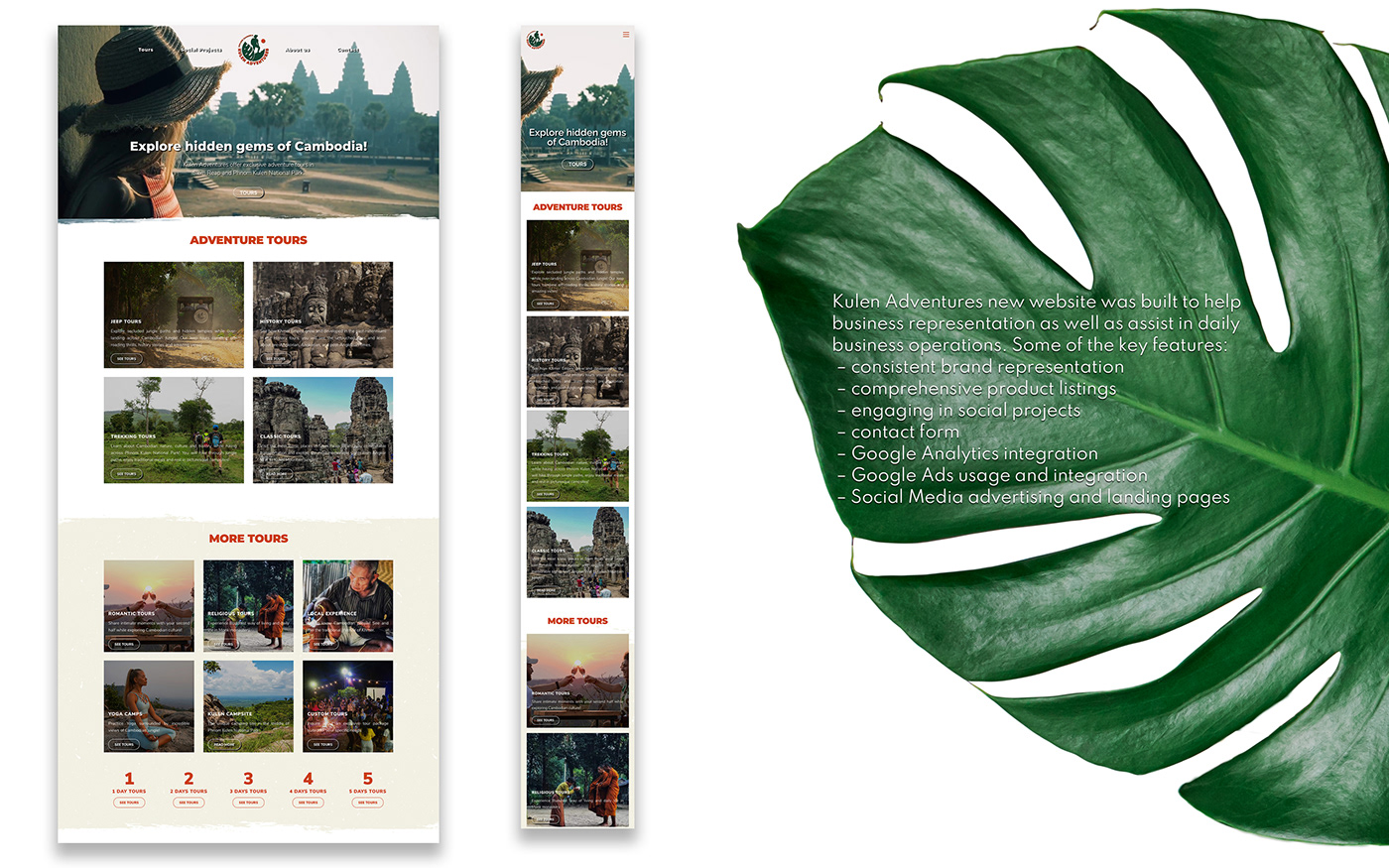 adventures brand identity branding  Cambodia emblem identity logo travel agency visual identity Website