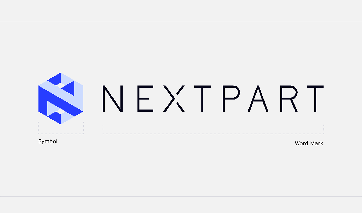 NEXTPART’s logotype, including the Nexagon (its symbol) and the wordmark.