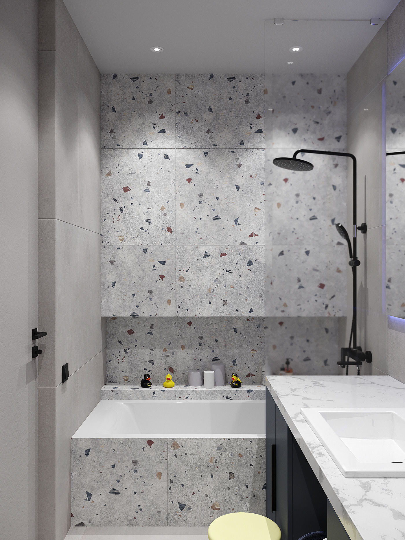 3ds max archviz bathroom design child child bathroom corona Interior Interior Design Project visualization