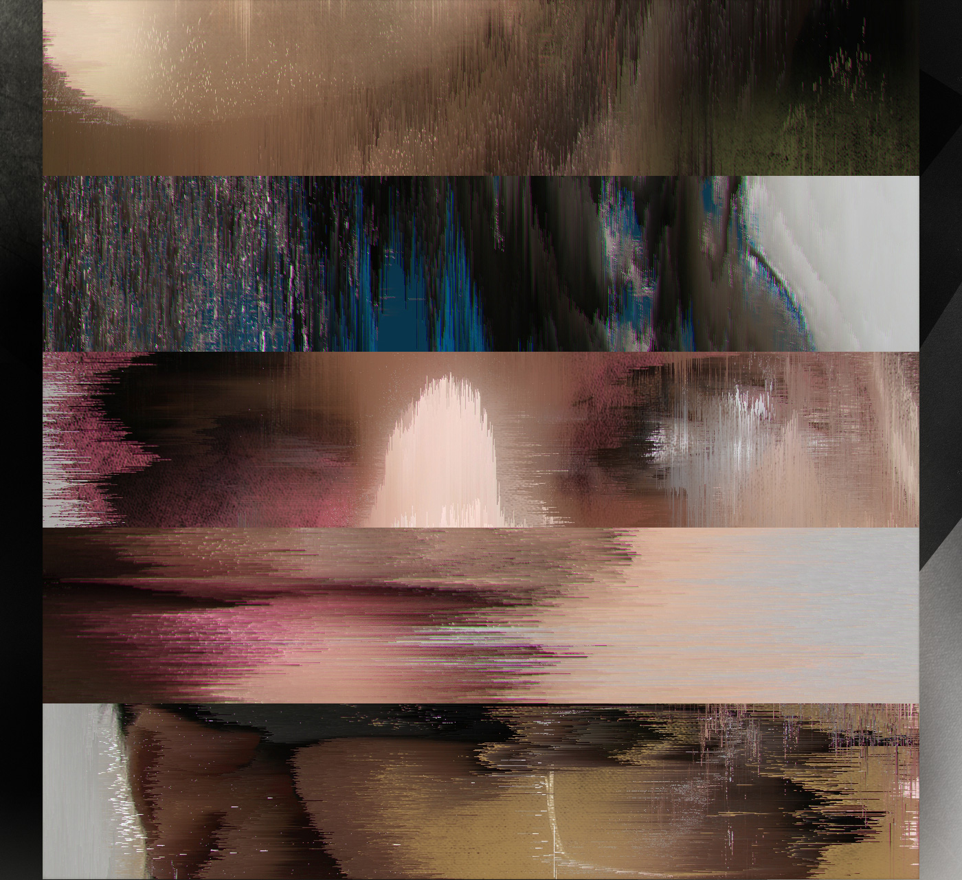 portrait pixel sorting datablending Glitch Renaissance Cyberpunk