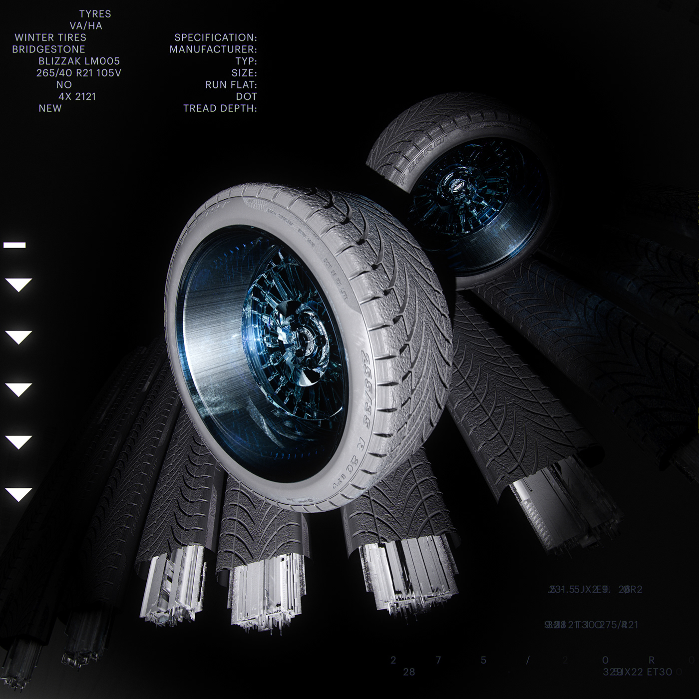 3D animation  car CGI cinema 4d design mercedes Render Tire Technology