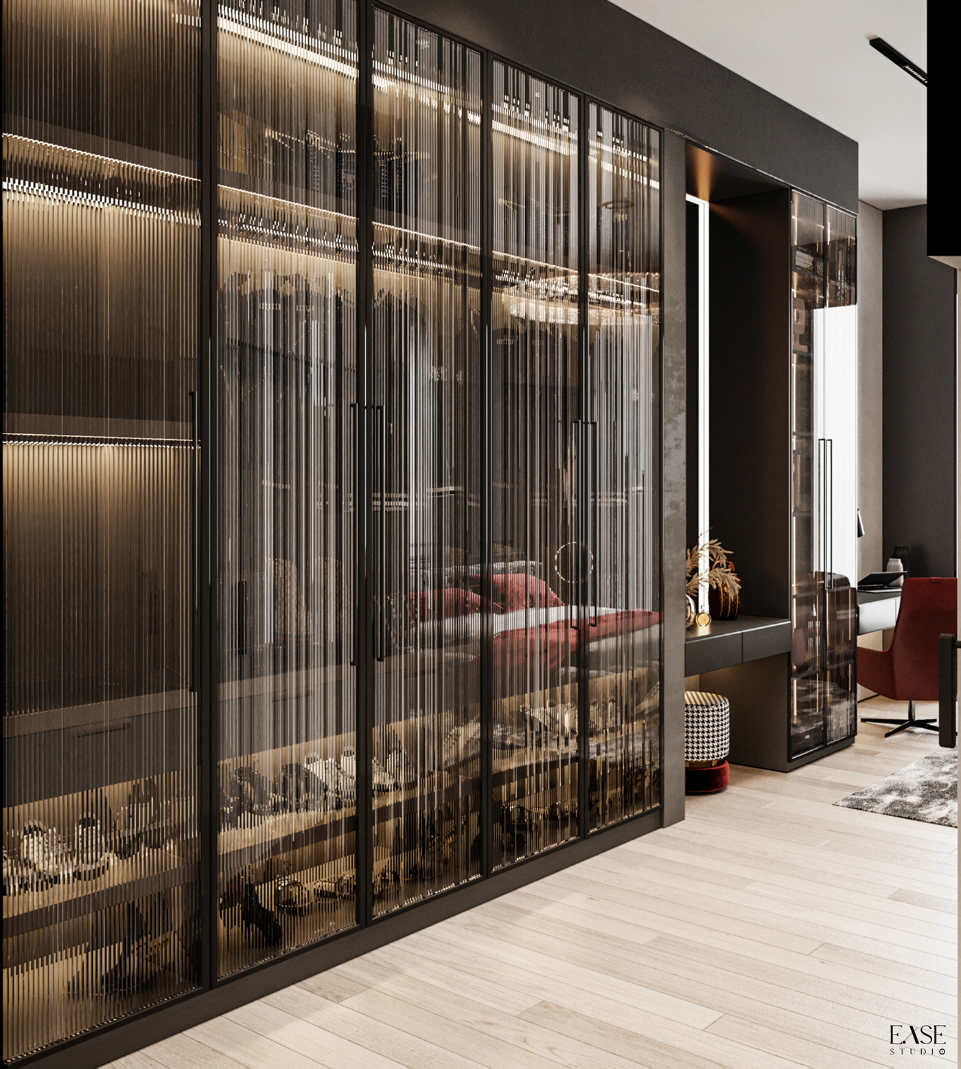 3ds max bedroom bedroom design black corona Interior interior design  modern Render visualization