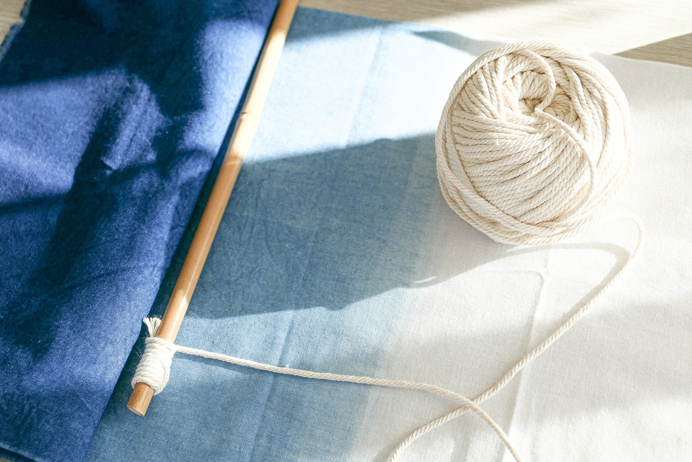 blue craft dyeing fabric handmade Indigo japan