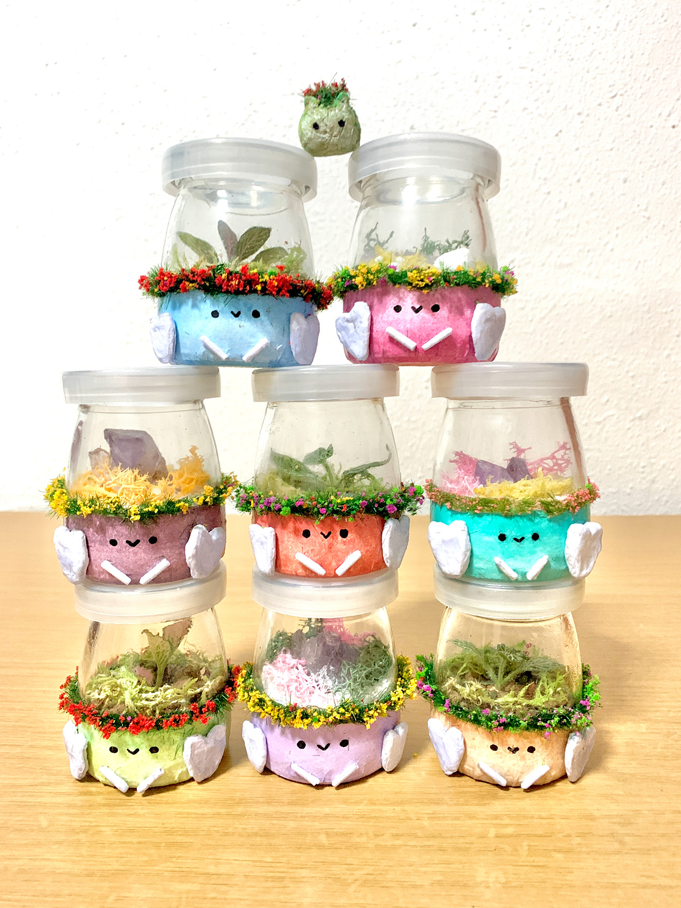 kawaii cute Character design  terrarium amethyst Fun gardening plants designer toy plentyplantee
